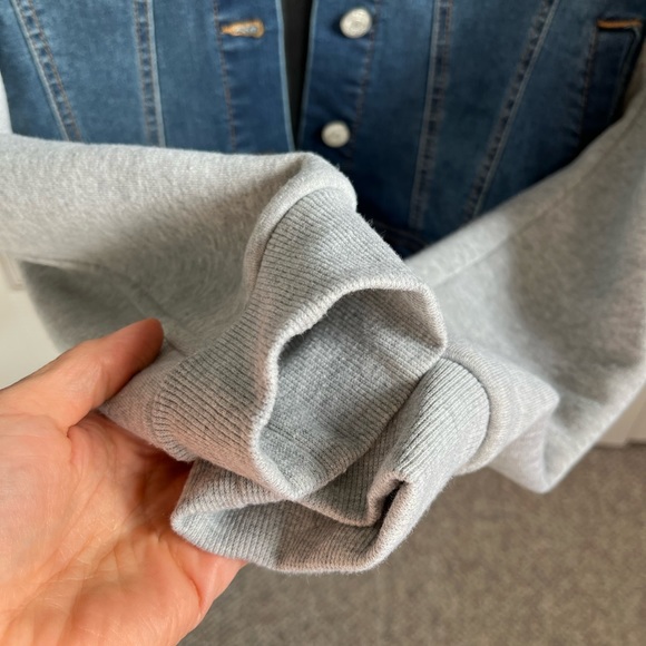 Denim jacket/hoody ladies size small. Never worn. - Picture 5 of 8